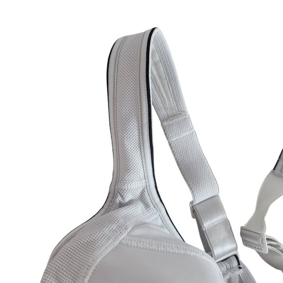 Syrokan Running Sports Bra Gray 34G Underwire Wide Strap Hi Impact Wicking A233 - Picture 4 of 13